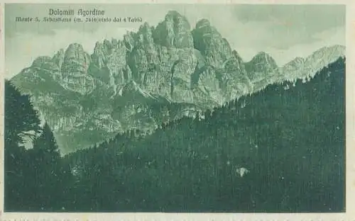 Postcard Italy Dolomiti Agordine Monte s. Sebastiano