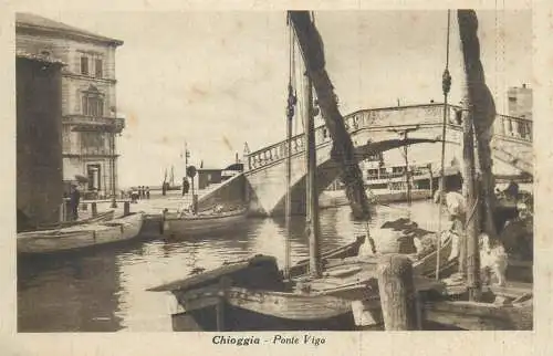 Postcard Italy Chioggia Ponte Vigo