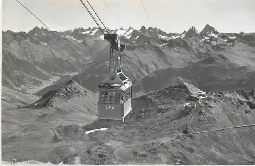 Postcard Switzerland Luftseilbahn Parsenn Weissfluhgipfel teleferique