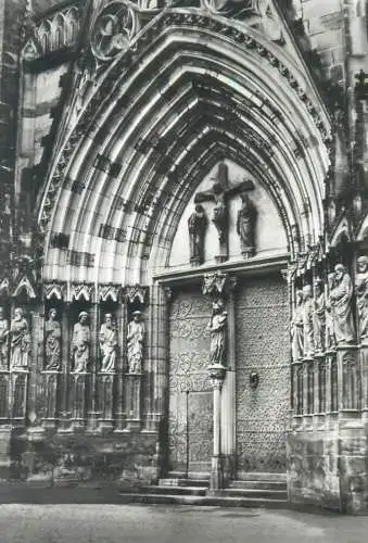 Germany Erfurt Marien-Dom Apostelportal detail