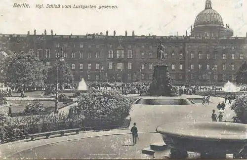 Berlin water damage unstick back postcard