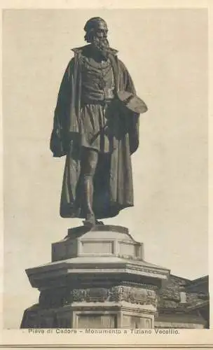 Pieve di Cadore monumento a Tiziano Vecellio water damaged unstick back