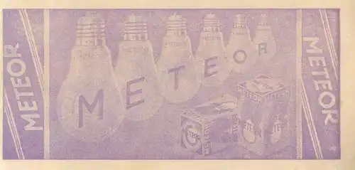 Meteor advertising 6 x 13 cm c.1933 old paper