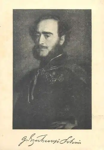 Historical figure Grof Szechenyi Emlek Hungary Széchenyi souvenir postcard