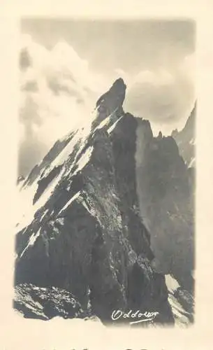 Postcard mountain peak place to identify signed Oddonay