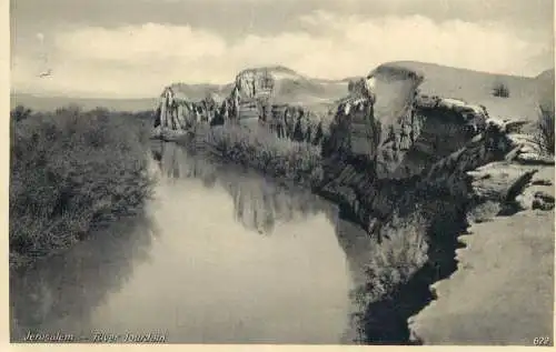 Postcard Israel Jerusalem river Jordan