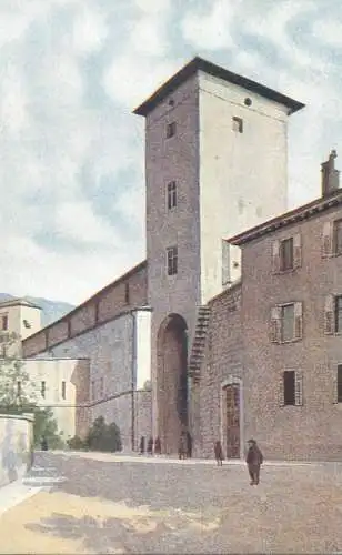 Postcard Italy Trento porta Aquila