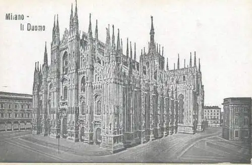 Postcard Italy Milano Milan il duomo