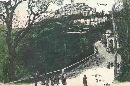 Postcard Italy Varese Salita Sacro Monte