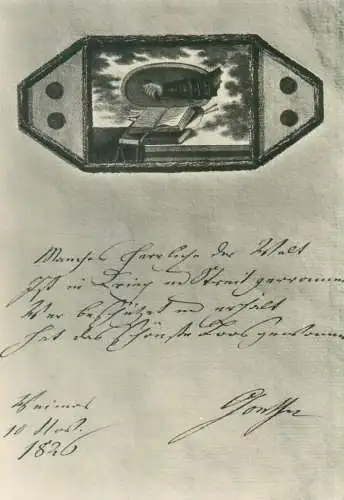 Handwritten original manuscript of German classic literature of Goethe & Schiller