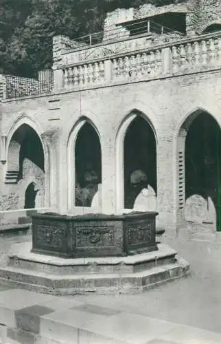 Hungary Visegrad Matthias King Palace courtyard & Renaissance fountain