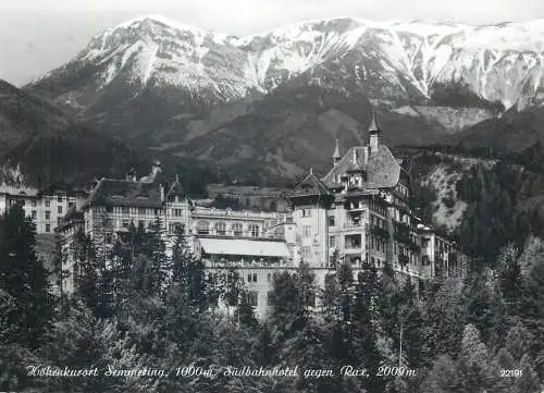 Austria Semmering Sudbahnhotel gegen Rax