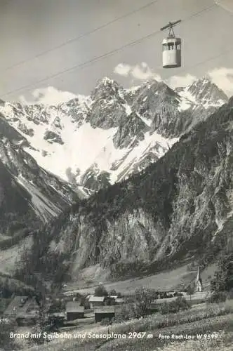 Austria Brand mit Seilbahn und Scesaplana