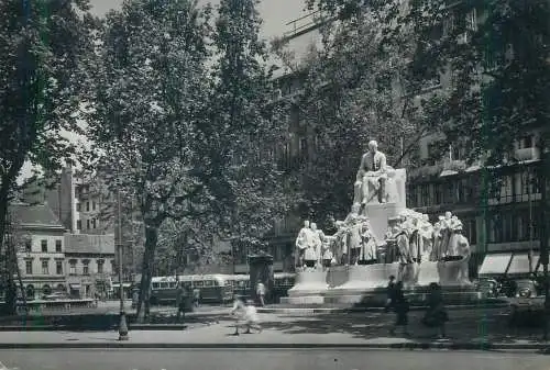 Hungary Budapest Vorosmarty Square & Vorosmarty monument