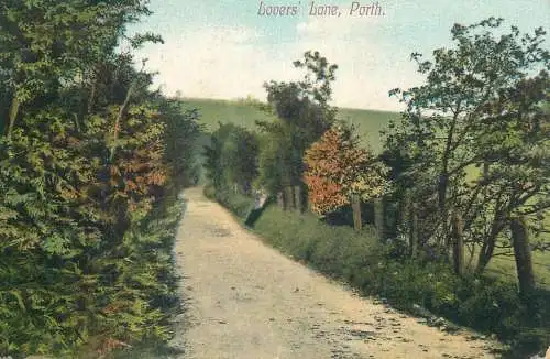 Postcard UK England Lover's Lane Porth.