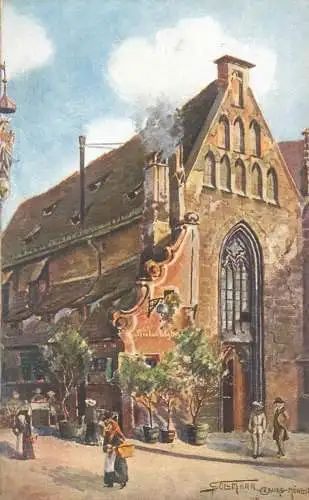 Postcard Germany Nurnberg Bratwurstglocklein