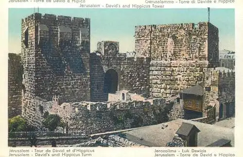 Postcard Israel Jerusalem Torre de David e Hipico