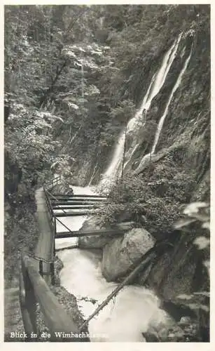 Postcard Germany Blick in die Wimbachklamm waterfall
