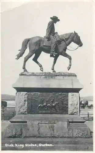 Postcard South Africa Durban Dick King statue