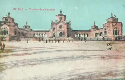 Postcard Italy Milano cimitero monumentale