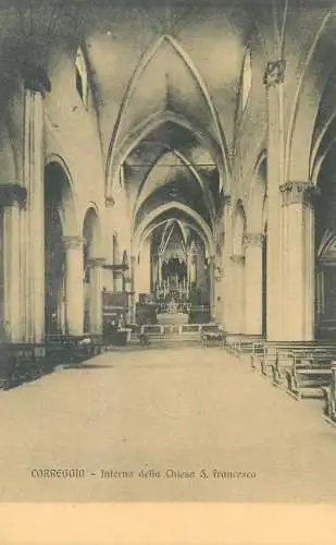 Postcard Italy Correggio interno della chiesa S Francesca