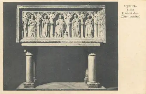 Postcard Italy Aquileia Basilica fronte di altare Gotico veneziano