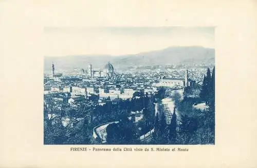 Postcard Italy Firenze panorama della citta vista da S. Miniato al Monte
