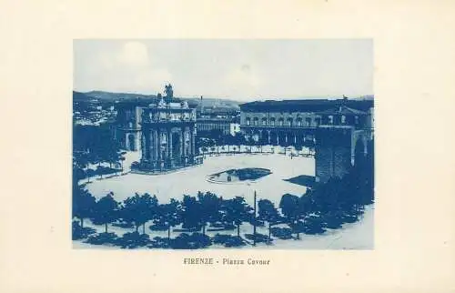 Postcard Italy Firenze Piazza Cavour