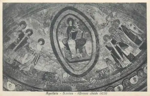 Postcard Italy Aquileia Basilica Affresco obside