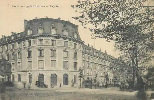 Postcard France Paris Lycee St-Louis facade
