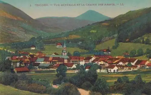 Postcard France Thônes et la Chaine des Aravis