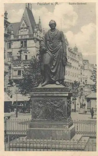 Postcard Germany Frankfurt a Main Goethe denkmal
