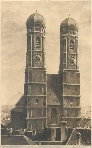 Postcard Germany Munchen Frauenkirche
