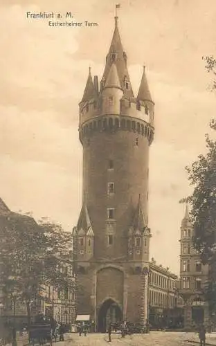 Postcard Germany Frankfurth a Main Eschenheimer Turm