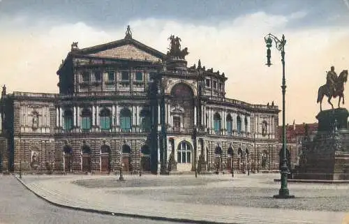 Postcard Germany Dresden Landesoper