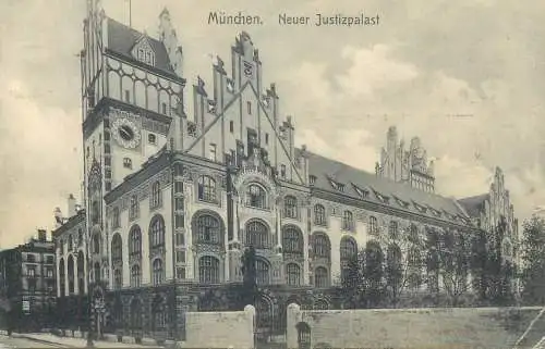 Postcard Germany Munchen Neuer Justizpalast
