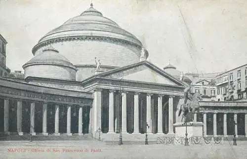 Postcard Italy Naples Chiesa di San Francesco di Paola