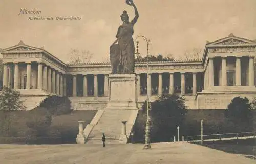 Postcard Germany Munchen Bavaria mit Ruhmeshalle