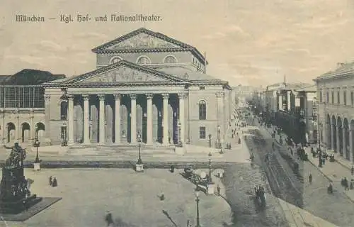 Postcard Germany Munchen Nationaltheater