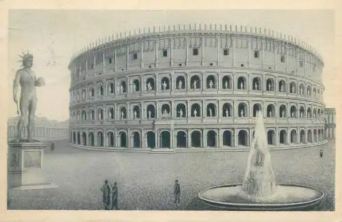 Postcard Italy Rome il colosseo restaurato