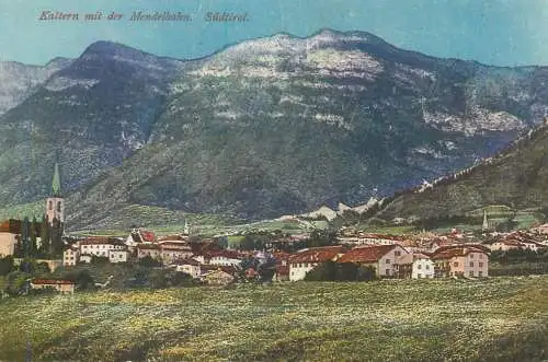 Postcard Italy Sudtirol Kaltern mit der Mendelbahn