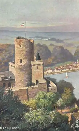 Postcard Germany Burg Rheinfels