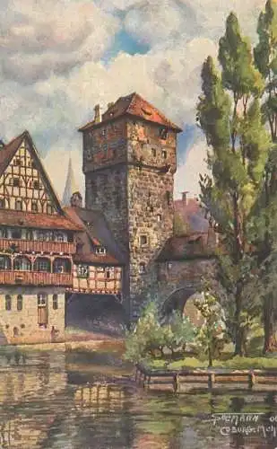 Postcard Germany Nurnberg Henkersteg