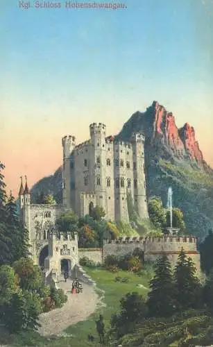 Postcard Germany schloss Hohenschwangau