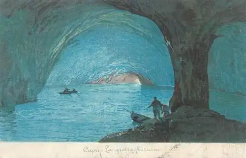 Postcard Italy Capri la grotta azzurra