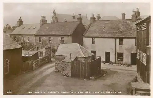 Postcard UK Scotland Sir James M. Barrie birthplace Kirriemuir,
