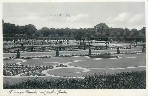 Postcard Germany Hannover Herrenhausen Gropher garten