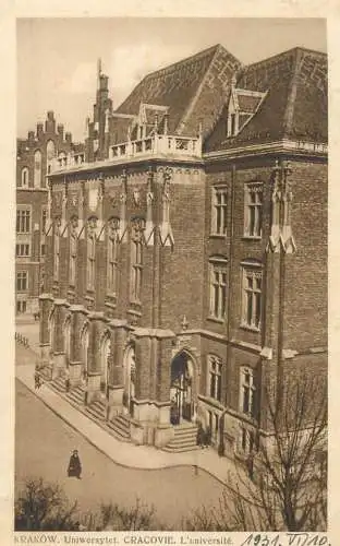 Postcard Poland Krakow University