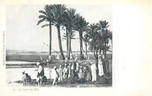 Egypt Nile shore ethnic types and scenes