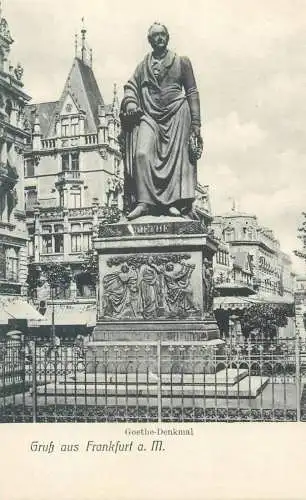 Germany Gruss aus Frankfurt am Main Goethe-Denkmal